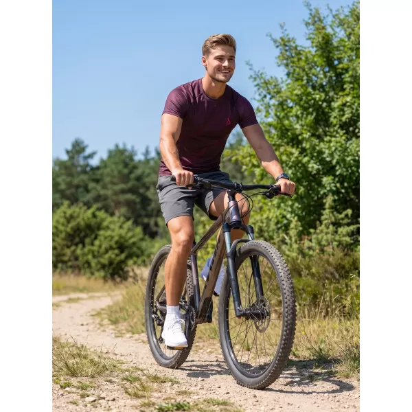  Tricou de compresie funcțională pentru bărbați cu premiu cu mânecă scurtă ALTISPORT VOJ/ALM072TR04 VIN ROȘU 
