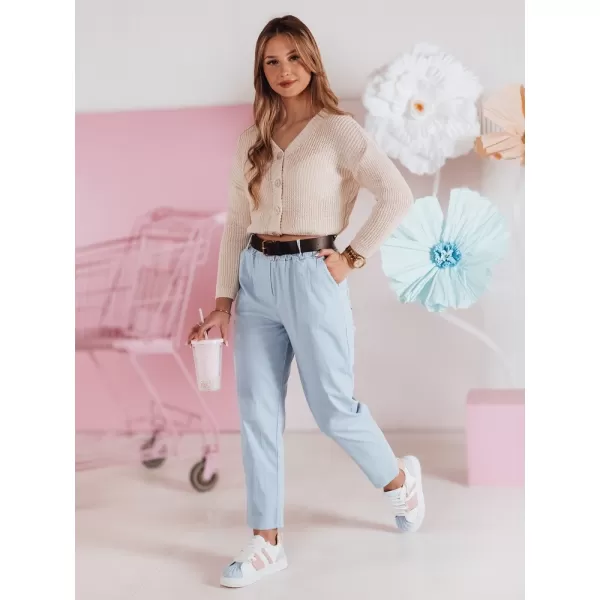  Pantalonii pentru doamne DSTREET SOFELIA UY2504 ALBASTRU DESCHIS 