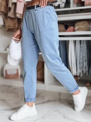 Pantalonii pentru doamne DSTREET RELCIX UY2586 ALBASTRU DESCHIS