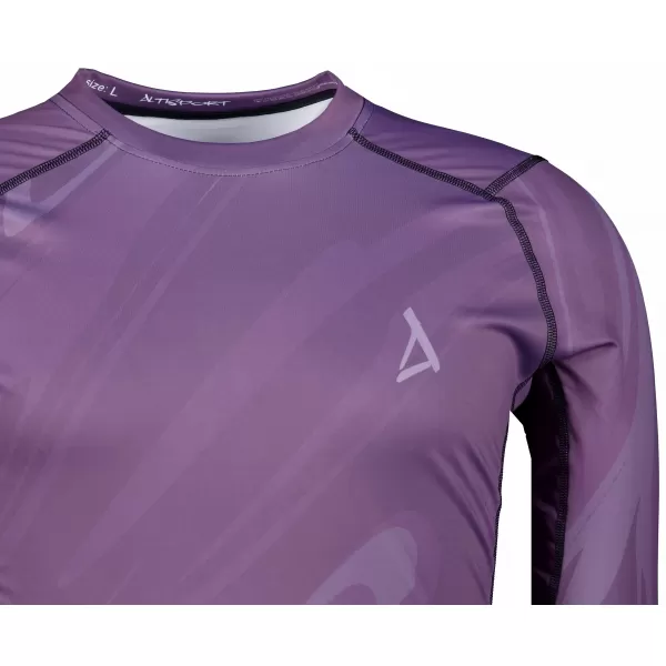  Tricou de compresie funcțională pentru bărbați cu premium cu mânecă lungă ALTISPORT VOJ/ALM072TR03 VIOLET 