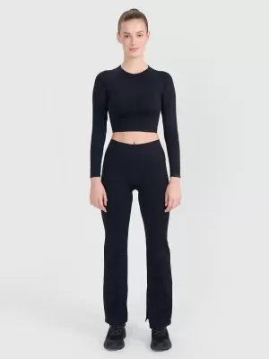 Pantalonii pentru doamne 4F RSS25TFTRF1031 NEGRU ADÂNC
