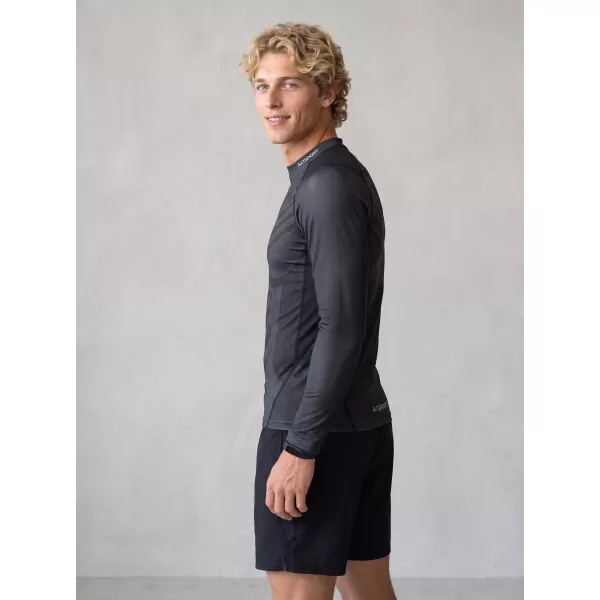  Tricou de compresie funcțională pentru bărbați cu premium cu mânecă lungă ALTISPORT VOJ/ALM095TR03 NEGRU 
