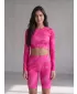 Top funcțional pentru femei cu mâneci lungi premium ALTISPORT VOJ/ALW072TR04 ROZ FIERBINTE