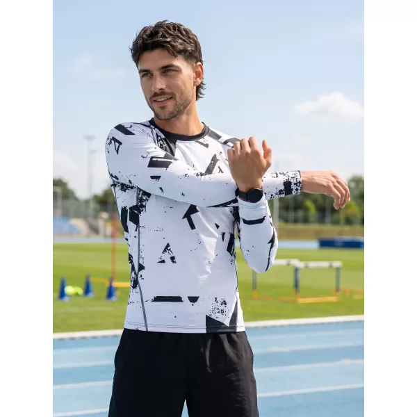  Tricou de compresie funcțională pentru bărbați cu premium cu mânecă lungă ALTISPORT VOJ/ALM079TR03 NEGRU -GRAY 