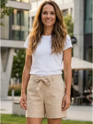 Pantaloni scurți pentru doamne ALTISPORT ETHEL BEJ