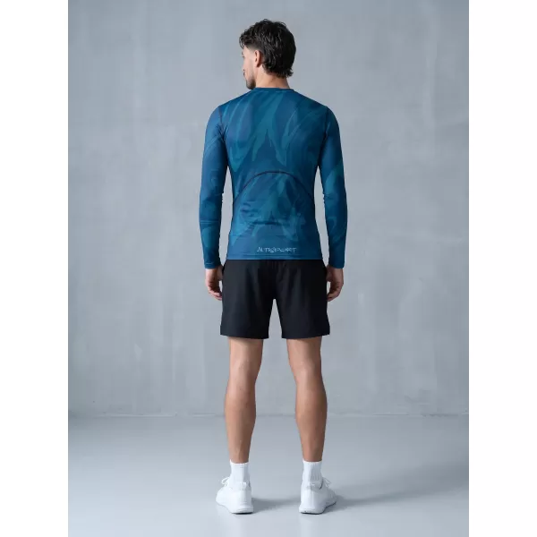  Tricou de compresie funcțională pentru bărbați cu premium cu mânecă lungă ALTISPORT VOJ/ALM072TR03 KEROSEN 