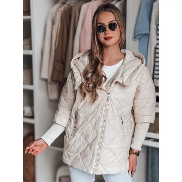  Geacă pentru doamne DSTREET PUFFILOF TY4856 ALB 