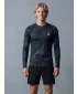 Tricou de compresie funcțională pentru bărbați cu premium cu mânecă lungă ALTISPORT VOJ/ALM072TR03 NEGRU
