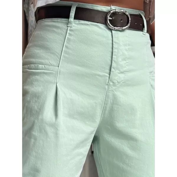  Pantalonii pentru doamne DSTREET CHINOSKA UY2555 VERDE DESCHIS 
