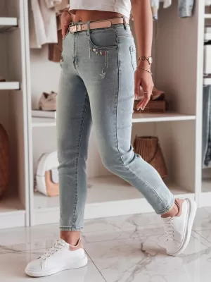 Pantalonii pentru doamne DSTREET BLINGBLING UY2451 ALBASTRU