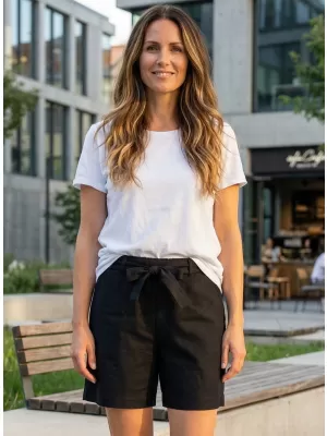 Pantaloni scurți pentru doamne ALTISPORT ETHEL NEGRU