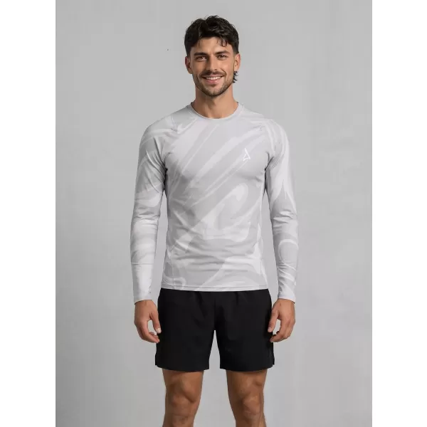 Tricou de compresie funcțională pentru bărbați cu premium cu mânecă lungă ALTISPORT VOJ/ALM072TR03 GRI 