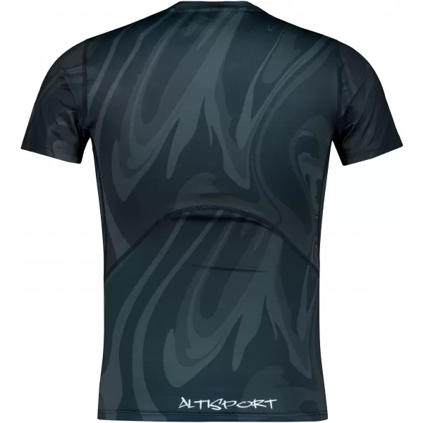  Tricou de compresie funcțională pentru bărbați cu premiu cu mânecă scurtă ALTISPORT VOJ/ALM072TR04 NEGRU 