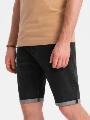 Pantaloni scurţi OMBRE OM-SRDS-0134 NEGRU
