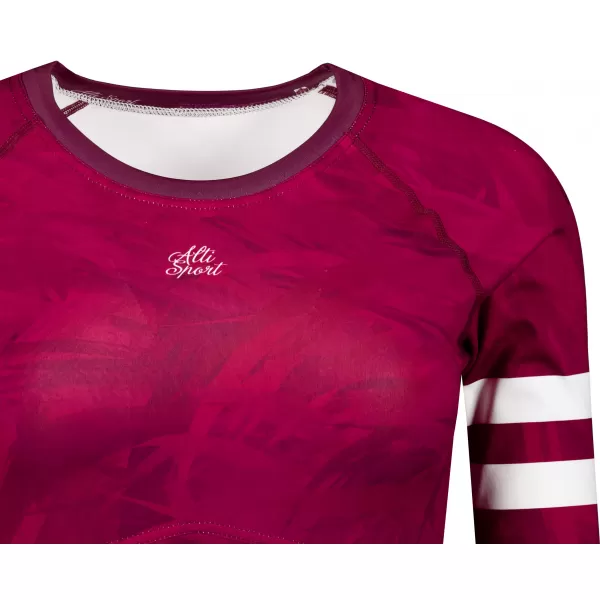  Top funcțional pentru femei cu mâneci lungi premium ALTISPORT VOJ/ALW096TR04 BURGUNDIA 