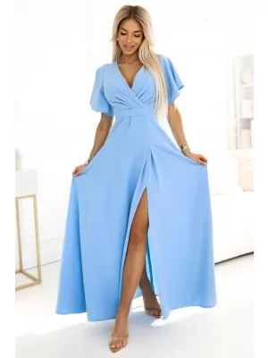 Rochie NUMOCO JENNIFER 581-3 ALBASTRU DESCHIS