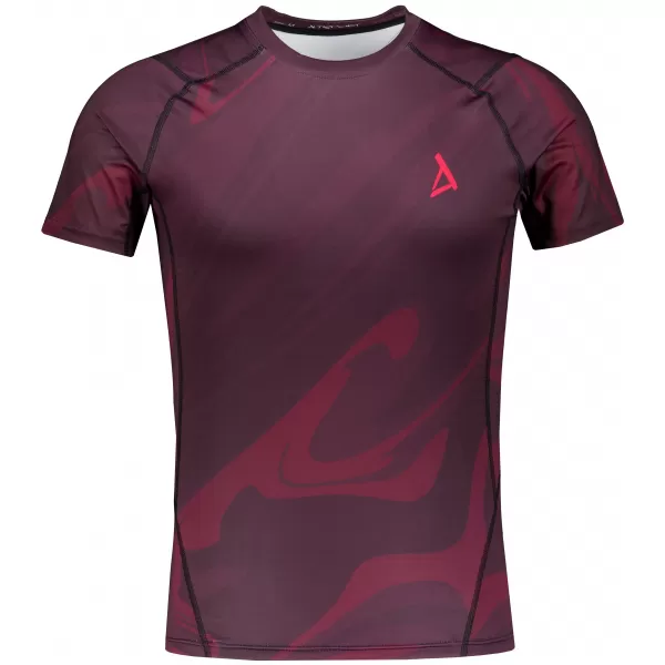  Tricou de compresie funcțională pentru bărbați cu premiu cu mânecă scurtă ALTISPORT VOJ/ALM072TR04 VIN ROȘU 