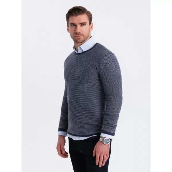  Pulover pentru bărbați OMBRE OM-SWSW-0118 ALBASTRU MARIN 