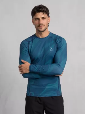 Tricou de compresie funcțională pentru bărbați cu premium cu mânecă lungă ALTISPORT VOJ/ALM072TR03 KEROSEN