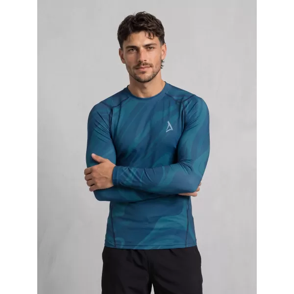  Tricou de compresie funcțională pentru bărbați cu premium cu mânecă lungă ALTISPORT VOJ/ALM072TR03 KEROSEN 