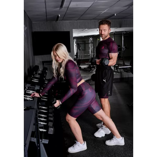  Top funcțional pentru femei cu mâneci lungi premium ALTISPORT VOJ/ALW072TR04 VIN ROȘU 