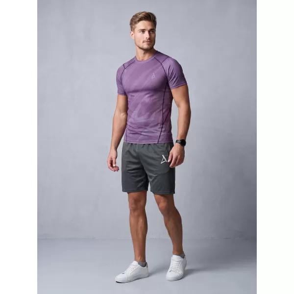  Tricou de compresie funcțională pentru bărbați cu premiu cu mânecă scurtă ALTISPORT VOJ/ALM072TR04 VIOLET 