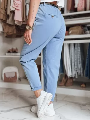 Pantalonii pentru doamne DSTREET RELCIX UY2586 ALBASTRU DESCHIS