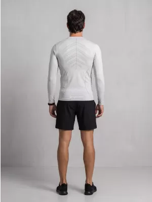 Tricou de compresie funcțională pentru bărbați cu premium cu mânecă lungă ALTISPORT VOJ/ALM095TR03 GRI