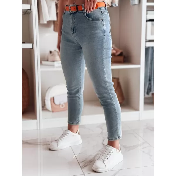  Pantalonii pentru doamne DSTREET CURVITA UY2471 ALBASTRU 