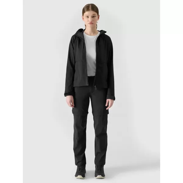  Geacă de softshell pentru femei 4F WSS25TSOFF315 NEGRU ADÂNC 