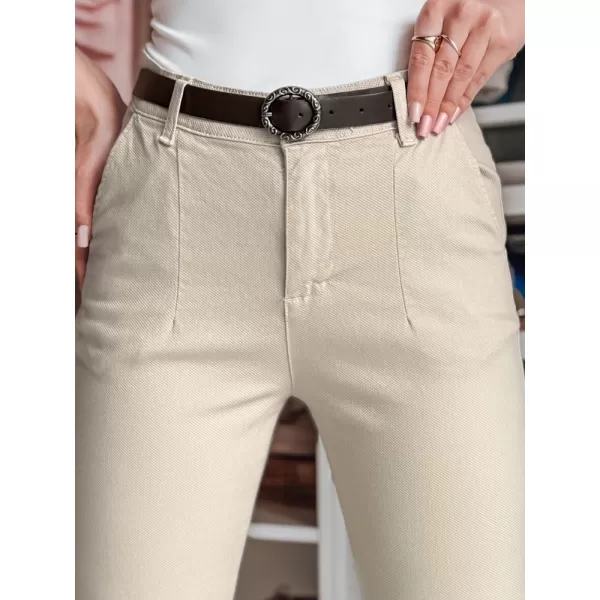  Pantalonii pentru doamne DSTREET UY2546 BEJ 