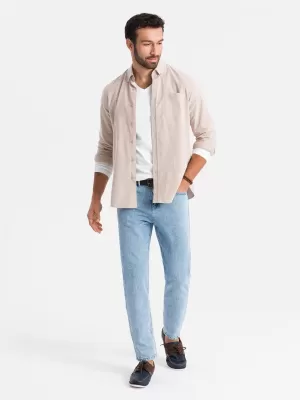 Blugi OMBRE OM-PADP-0225 ALBASTRU DESCHIS