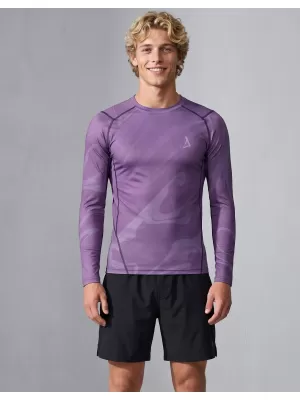 Tricou de compresie funcțională pentru bărbați cu premium cu mânecă lungă ALTISPORT VOJ/ALM072TR03 VIOLET