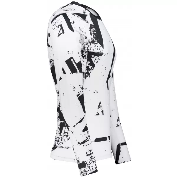  Tricou de compresie funcțională pentru bărbați cu premium cu mânecă lungă ALTISPORT VOJ/ALM079TR03 ALB -ȘI -BLACK 