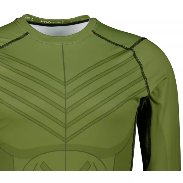 Tricou de compresie funcțională pentru bărbați cu premium cu mânecă lungă ALTISPORT VOJ/ALM095TR03 VERDE 