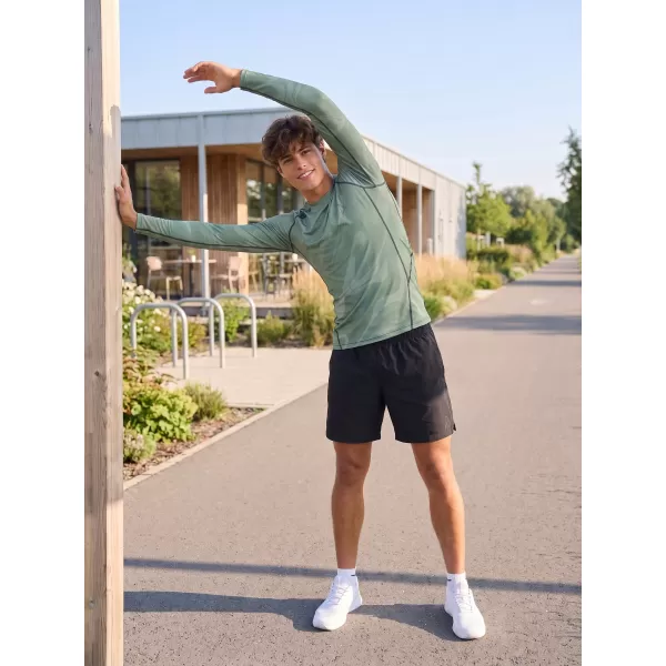  Tricou de compresie funcțională pentru bărbați cu premium cu mânecă lungă ALTISPORT VOJ/ALM072TR03 VERDE 
