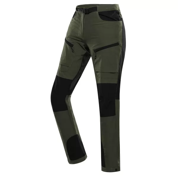  Pantaloni de softshell pentru femei ALPINE PRO AKANA 2 VERDE 