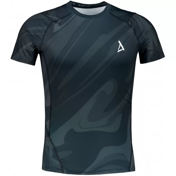  Tricou de compresie funcțională pentru bărbați cu premiu cu mânecă scurtă ALTISPORT VOJ/ALM072TR04 NEGRU 