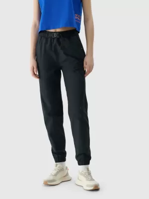 Pantalonii pentru doamne 4F WSS25TTROF1002 NEGRU ADÂNC