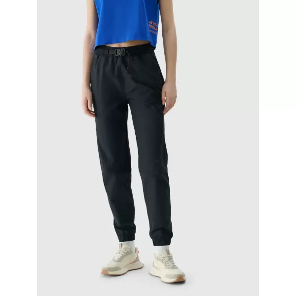  Pantalonii pentru doamne 4F WSS25TTROF1002 NEGRU ADÂNC 