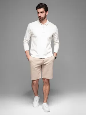 Pantaloni scurţi OMBRE OM-SRCS-0168 BEJ