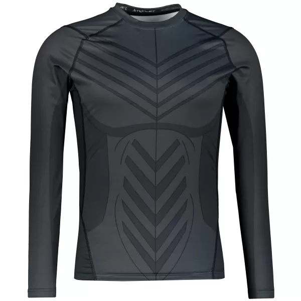  Tricou de compresie funcțională pentru bărbați cu premium cu mânecă lungă ALTISPORT VOJ/ALM095TR03 NEGRU 