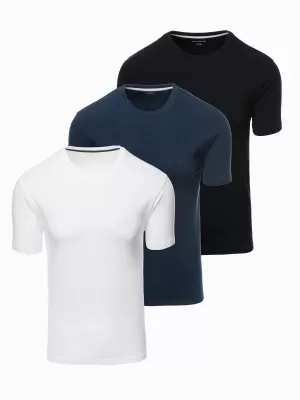 Cămaşă OMBRE OM-TSBS-0232 ALB/NAVY/NEGRU