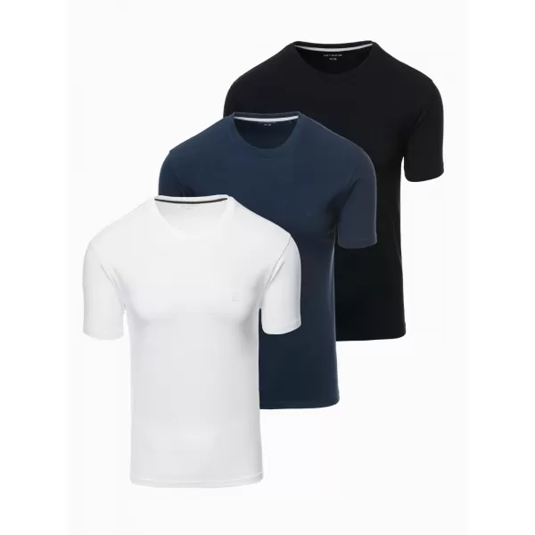  Cămaşă OMBRE OM-TSBS-0232 ALB/NAVY/NEGRU 