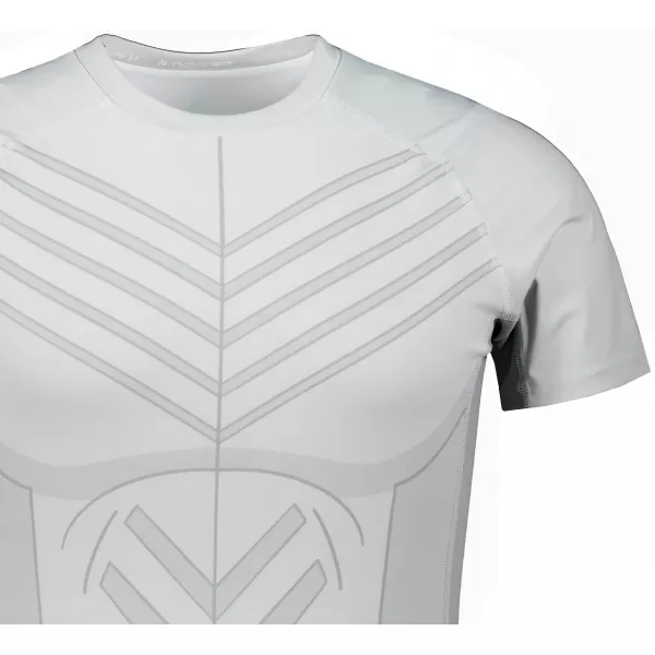 Tricou de compresie funcțională pentru bărbați cu premiu cu mânecă scurtă ALTISPORT VOJ/ALM095TR04 GRI 