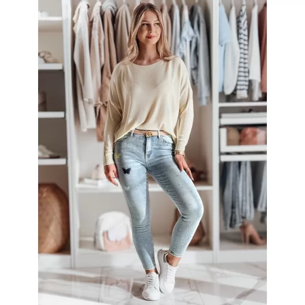  Pantalonii pentru doamne DSTREET LUMITTA UY2429 ALBASTRU 