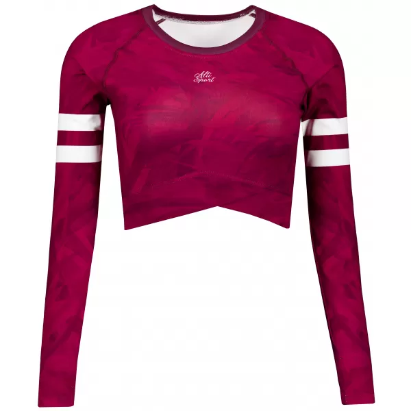  Top funcțional pentru femei cu mâneci lungi premium ALTISPORT VOJ/ALW096TR04 BURGUNDIA 