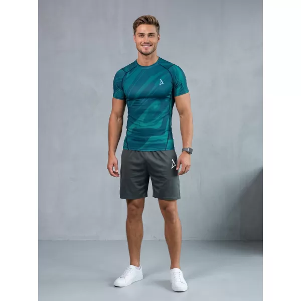  Tricou de compresie funcțională pentru bărbați cu premiu cu mânecă scurtă ALTISPORT VOJ/ALM072TR04 KEROSEN 