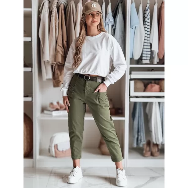  Pantalonii pentru doamne DSTREET CHINOSKA UY2558 KAKI 