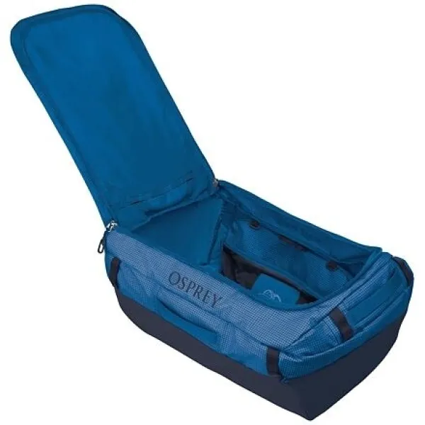  Geantă OSPREY TRANSPORTER 95 BLUE FLAME/SCORIA BLUE 